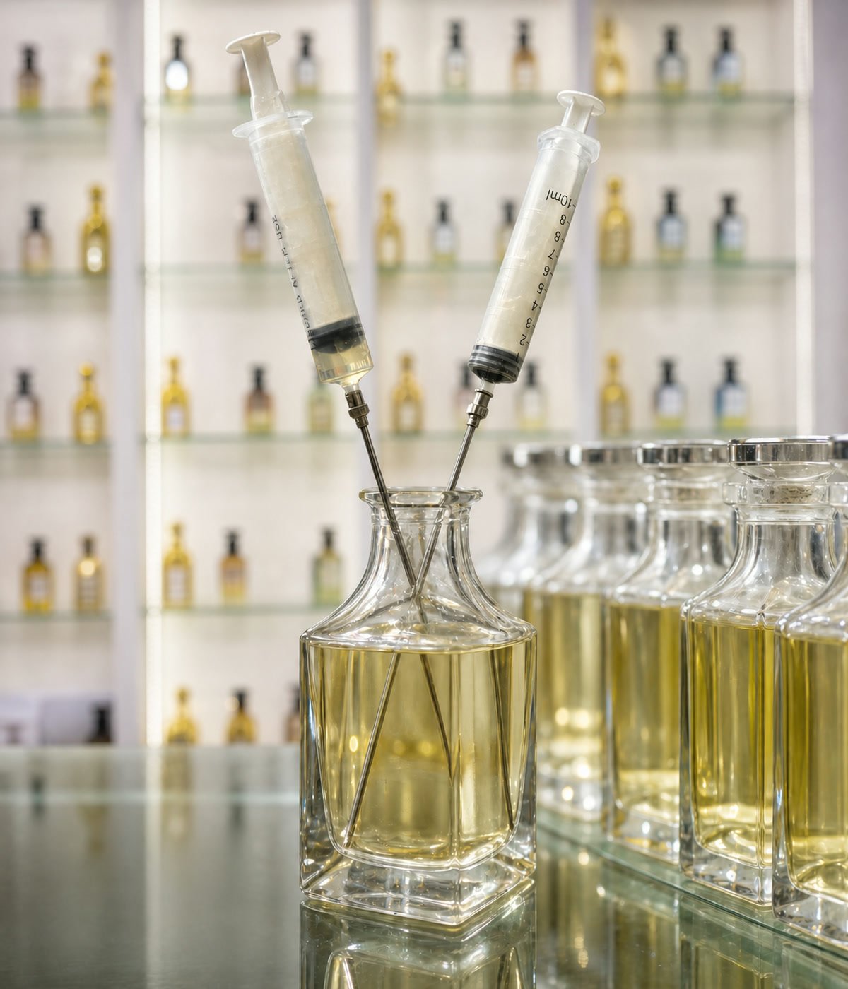 Dosage et mélange d’un parfum